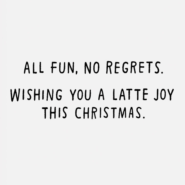 Coffee Elf and Melted Snowman Funny Christmas Card Sentiment image number 2