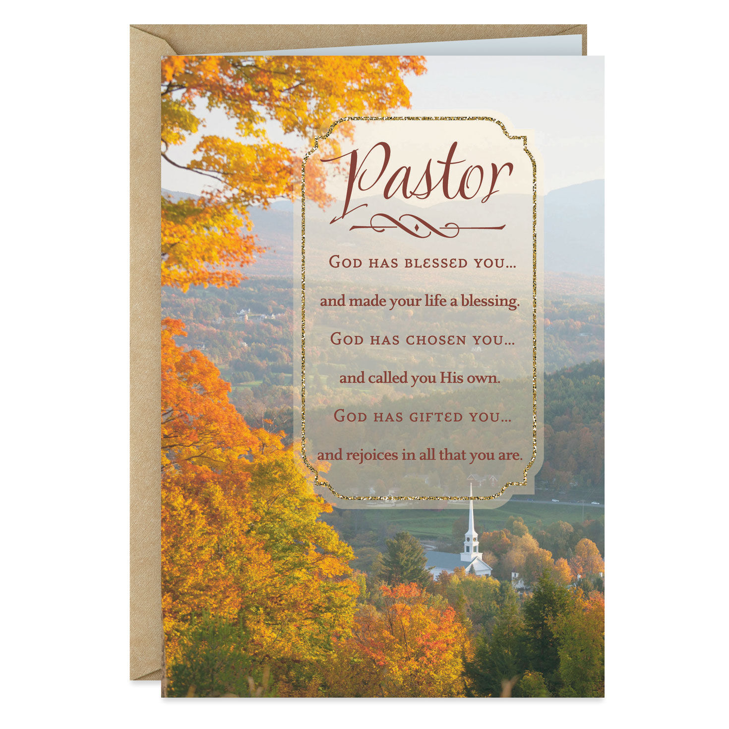 God Has Blessed You Religious Clergy Appreciation Card for Pastor