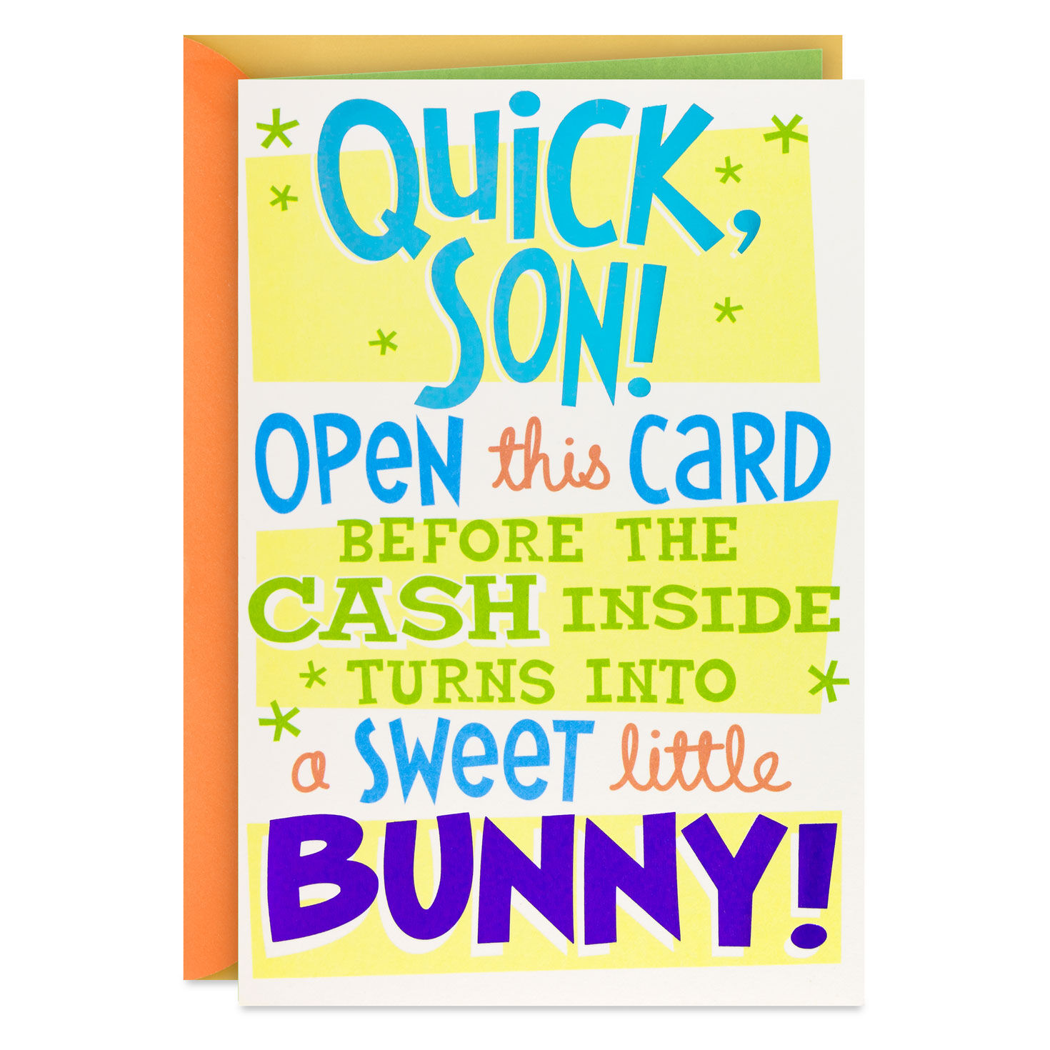 Open Quick Funny Pop-Up Easter Card for Son
