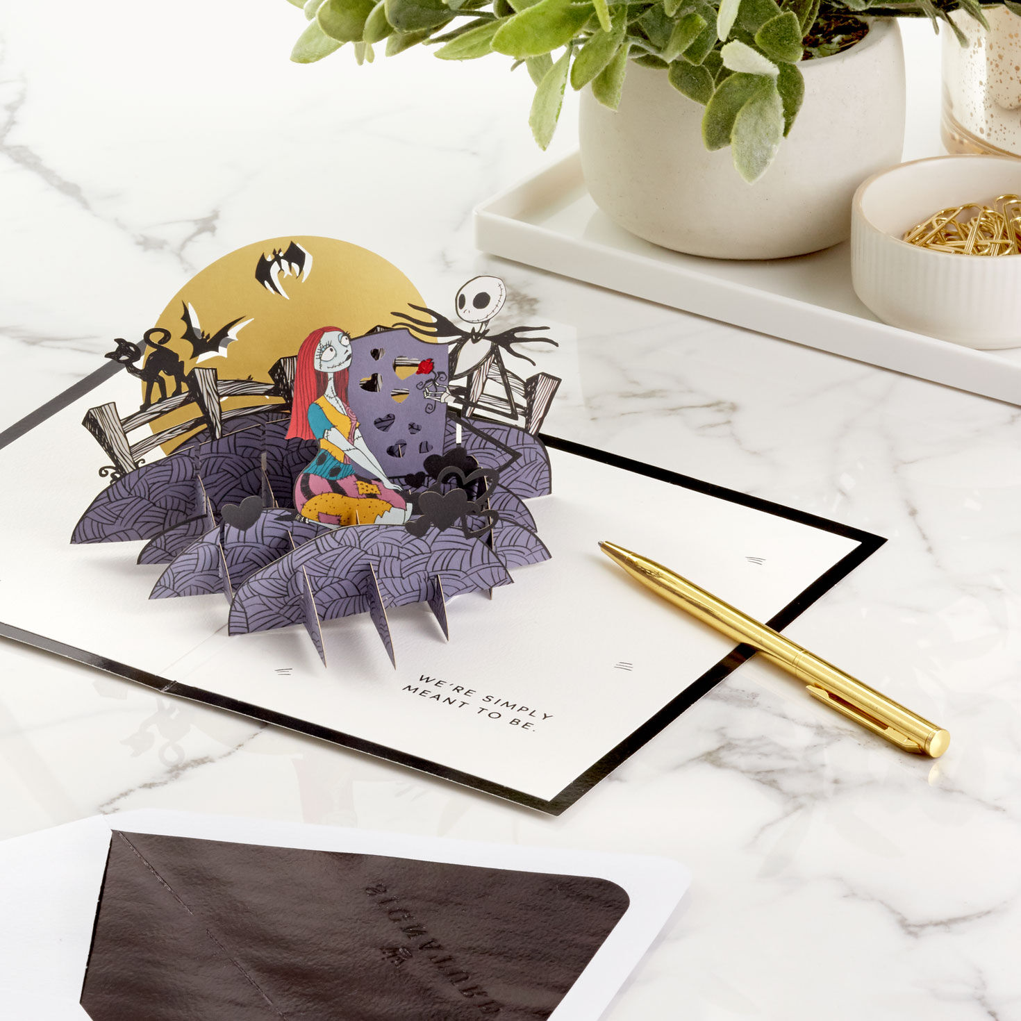 Disney Tim Burton's The Nightmare Before Christmas Meant to Be 3D Pop-Up Love Card for only USD 14.99 | Hallmark