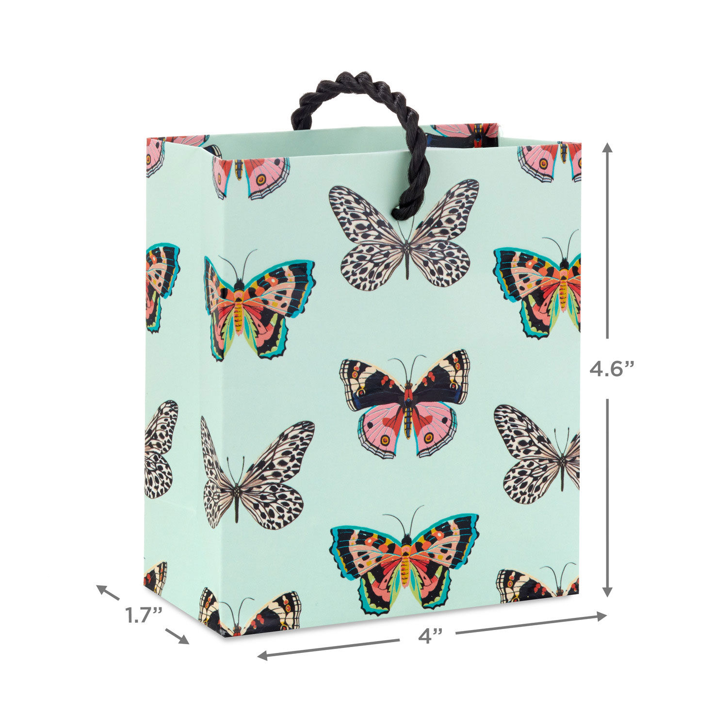 4.6" Butterflies on Mint Gift Card Holder Mini Bag for only USD 2.49 | Hallmark