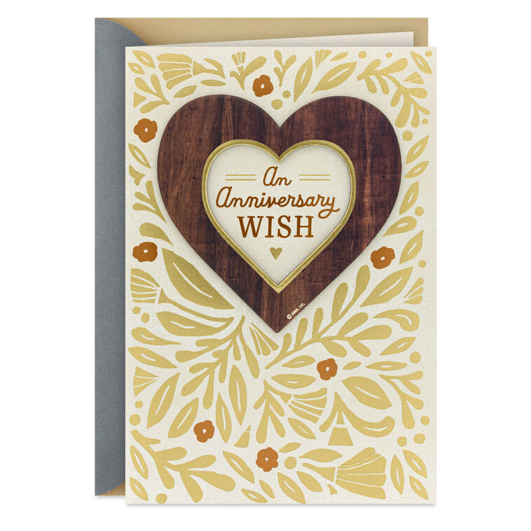 A Time to Remember Anniversary Card with Photo Frame Magnet