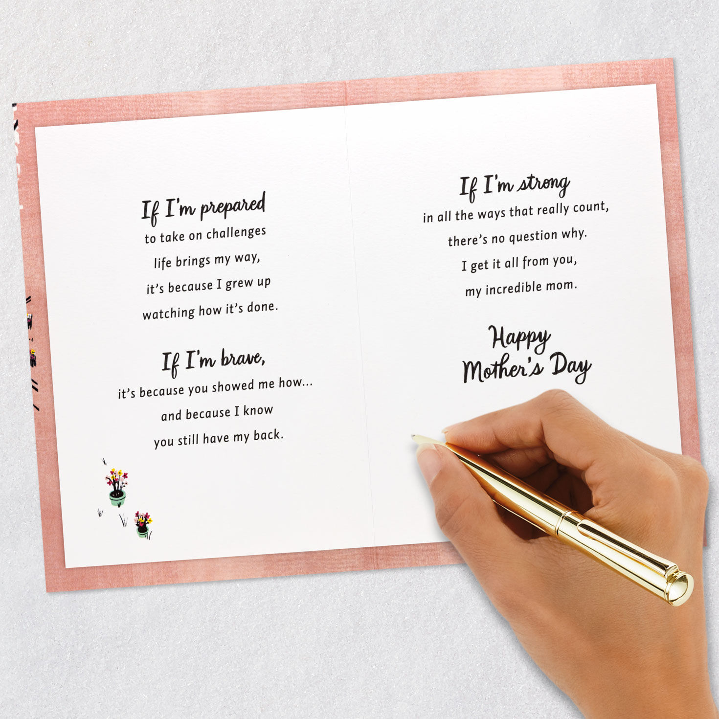 Women Gardening Mom Mother's Day Card From Daughter Signing card image number 7