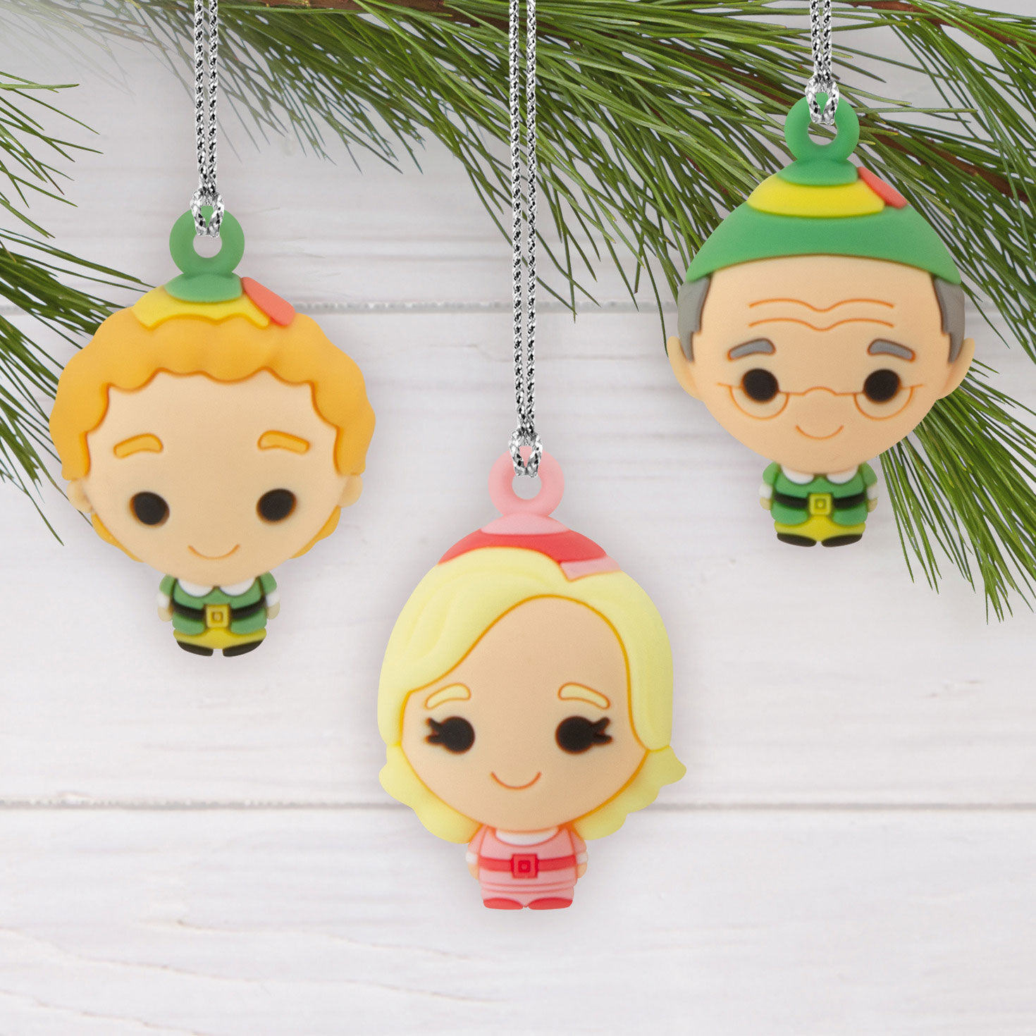 Mini Elf Shatterproof Hallmark Ornaments, Set of 6
