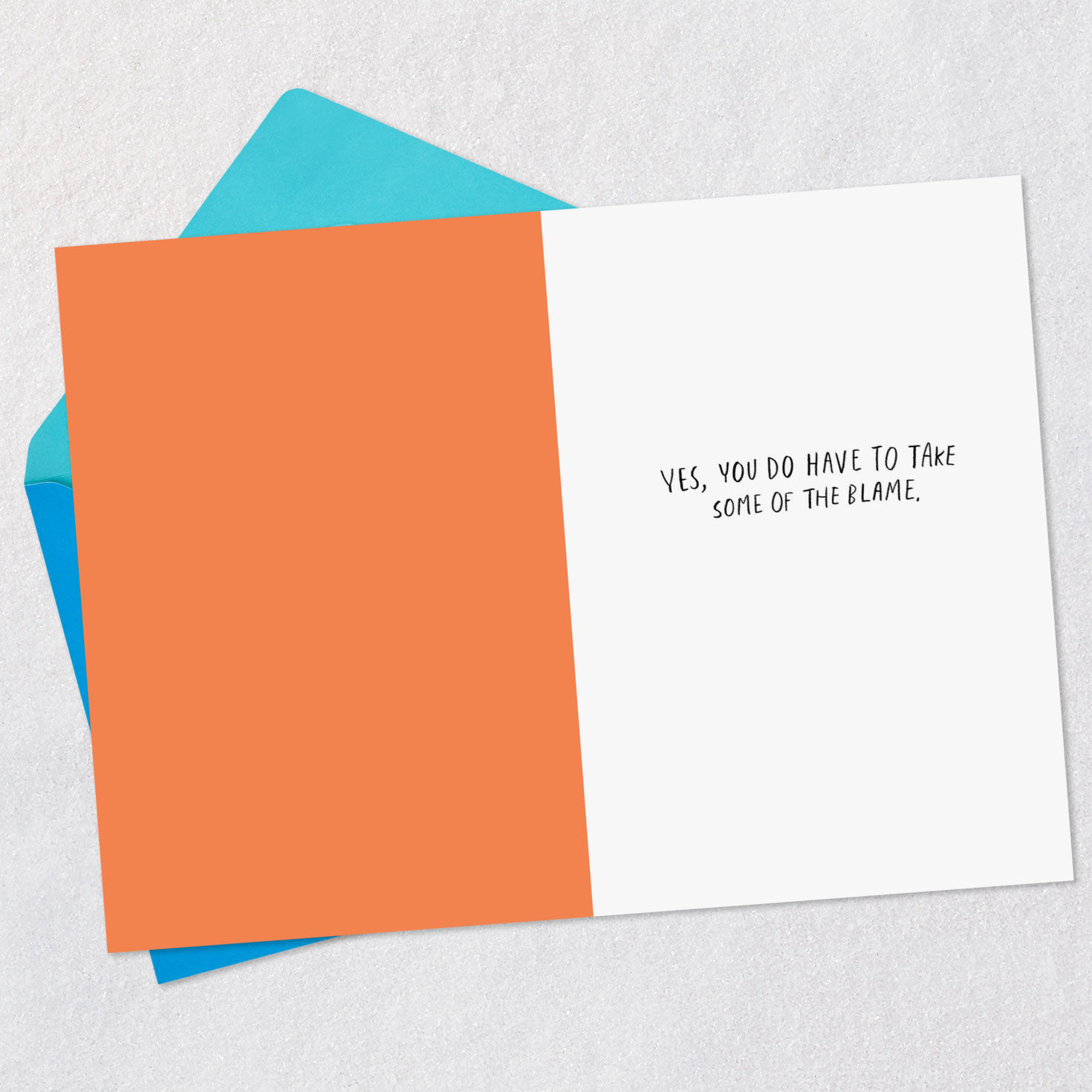 Cat on Couch Father's Day Card Open Card with Envelope image number 3