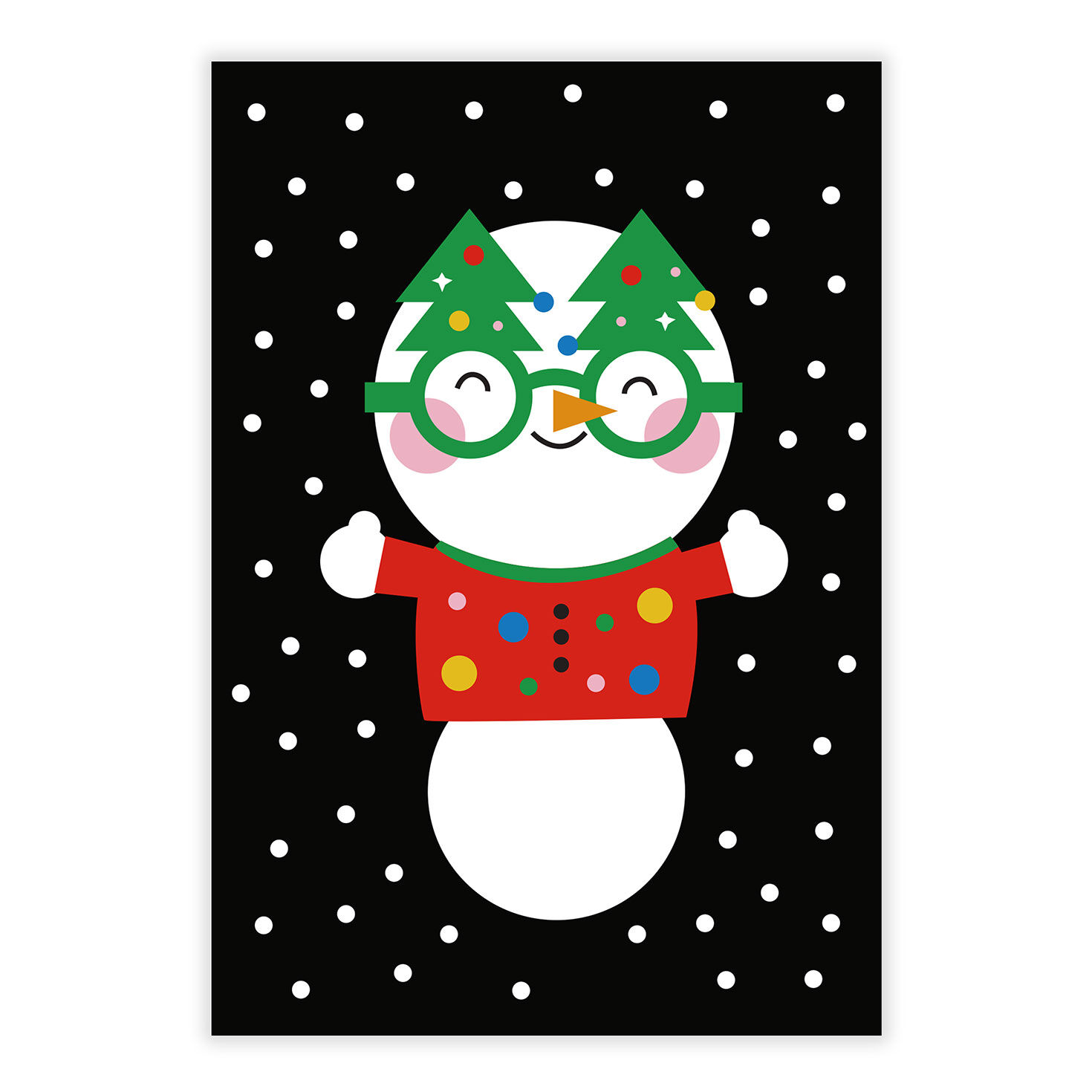 Modern Snowman Holiday eCard, , large image number 2