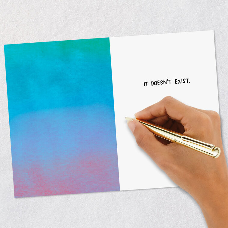 Nonexistent Rainbow Unicorn Funny Birthday Card, , large image number 6