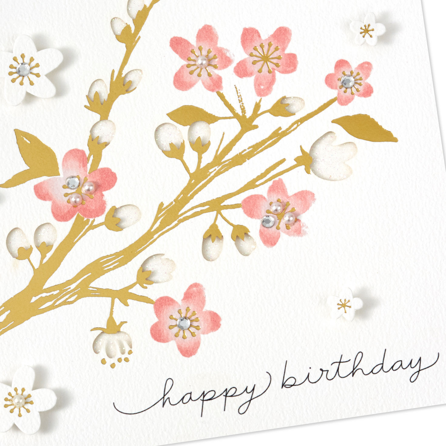 Cherry-Blossom Branches Birthday Card Card Front Detail image number 4