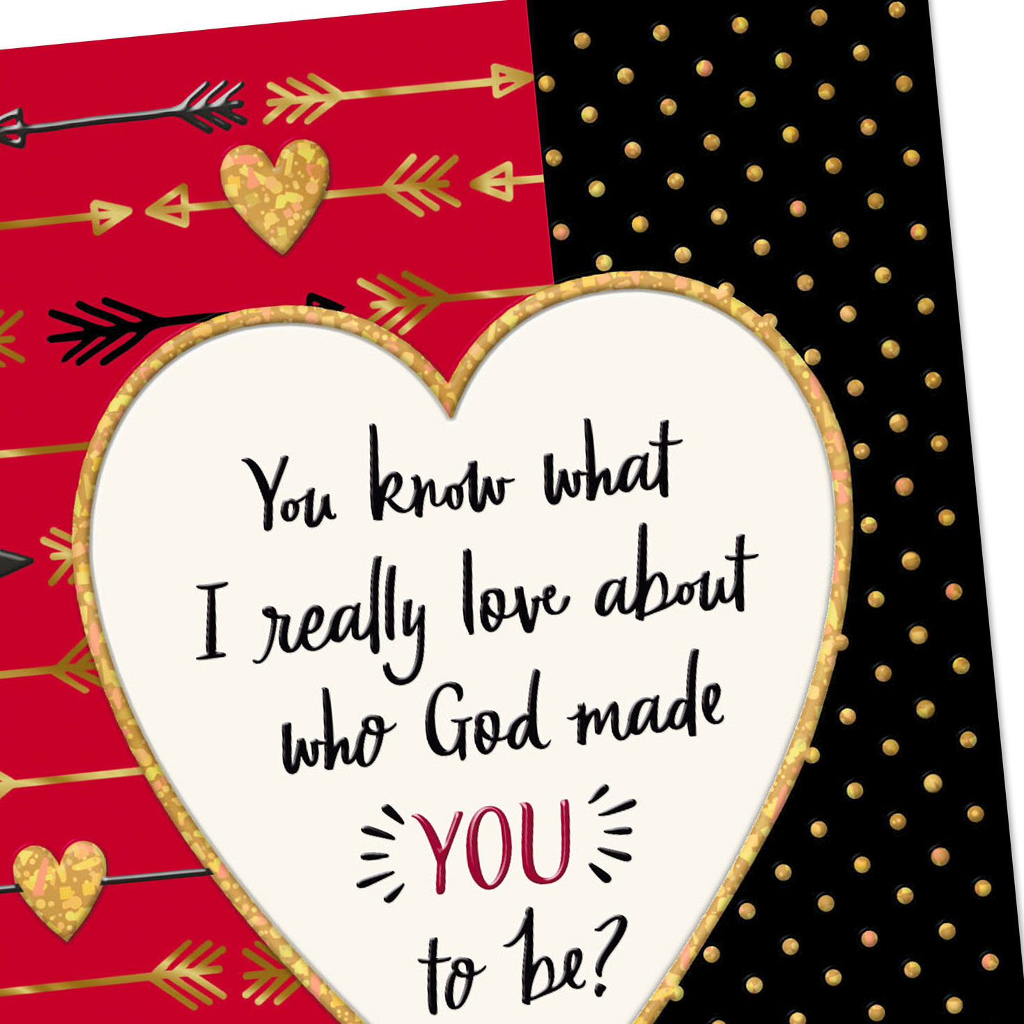 Hearts and Arrows Religious Valentine's Day Card Card Front Detail image number 5