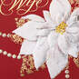 Poinsettia Flowers and Pearls Christmas Card for Wife, , large image number 4
