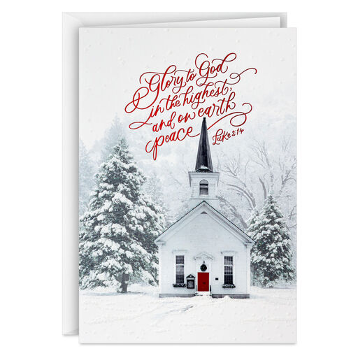DaySpring White Church in Snow Boxed Christmas Cards, Pack of 16, 