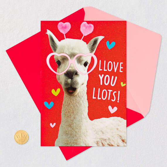Love You Lots Llamas Valentine's Day Card, , large image number 5
