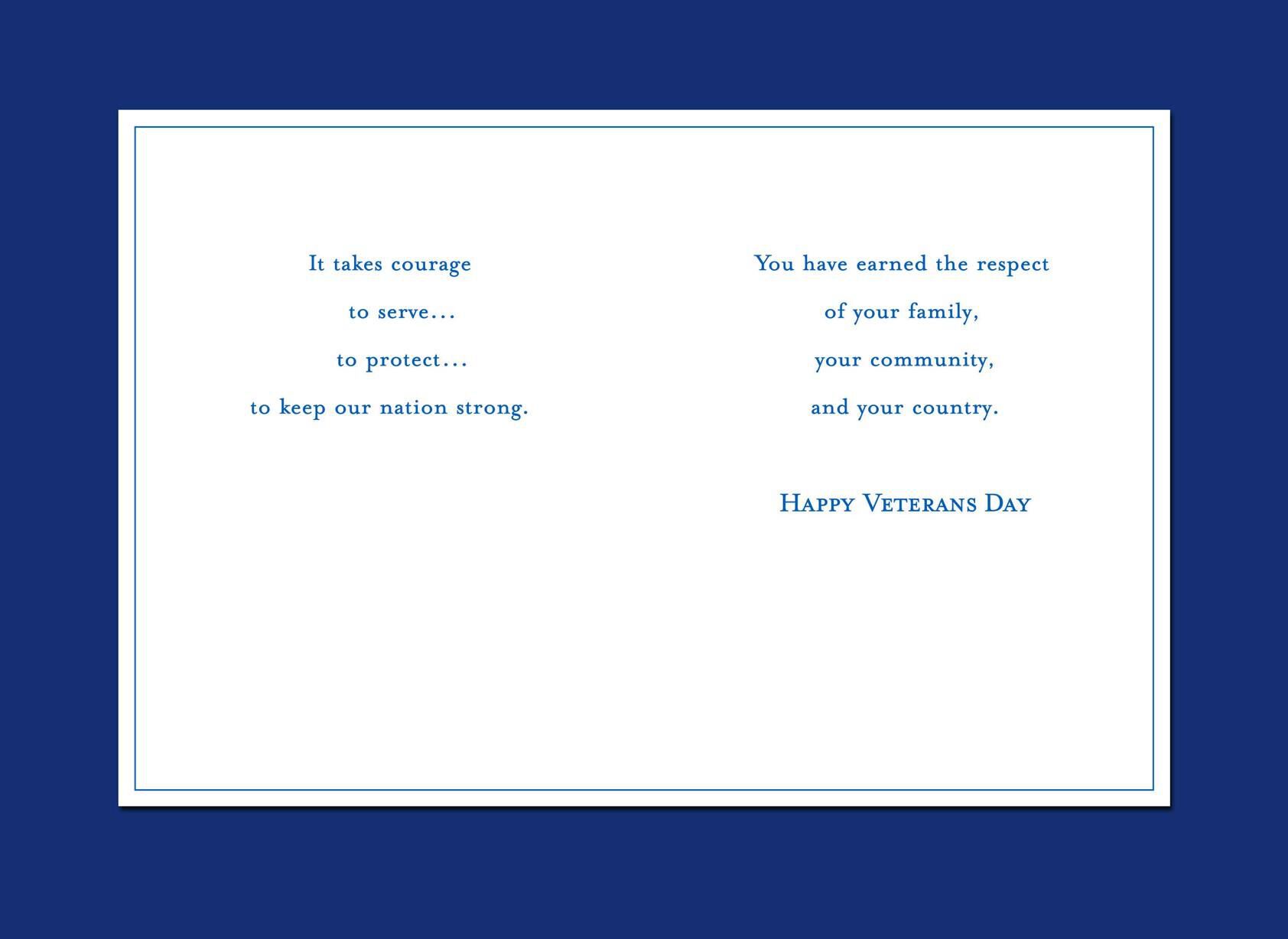 Golden Eagle Veterans Day Card
