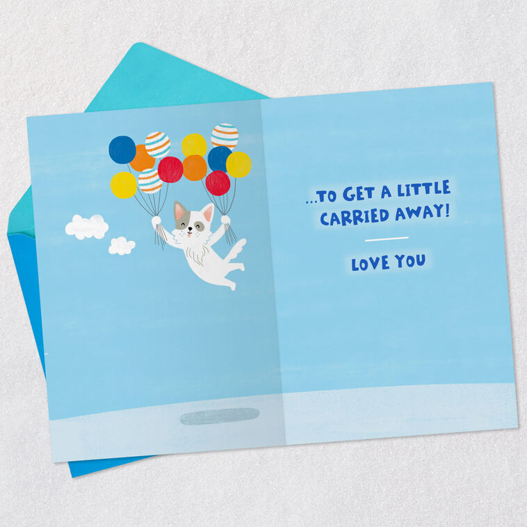 Get Carried Away Puppy and Balloons Birthday Card for Great-Grandson, , large image number 3