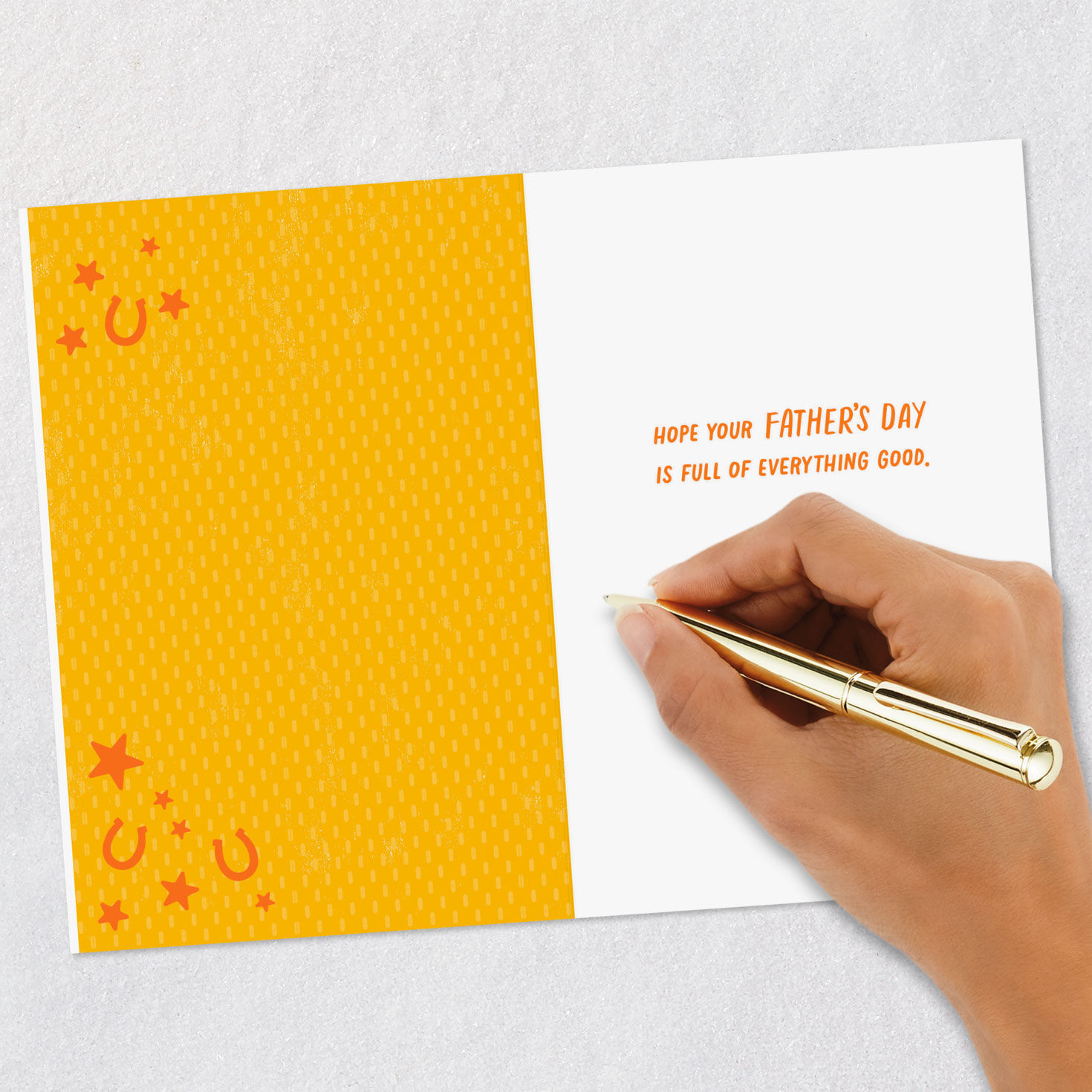 Lucky Horseshoe Father's Day Card Signing card image number 6