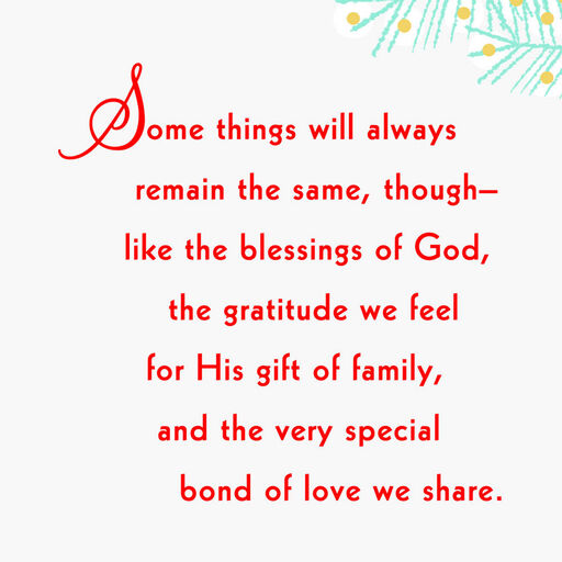 Blessings and Gratitude Religious Christmas Card for Daughter and Family, 