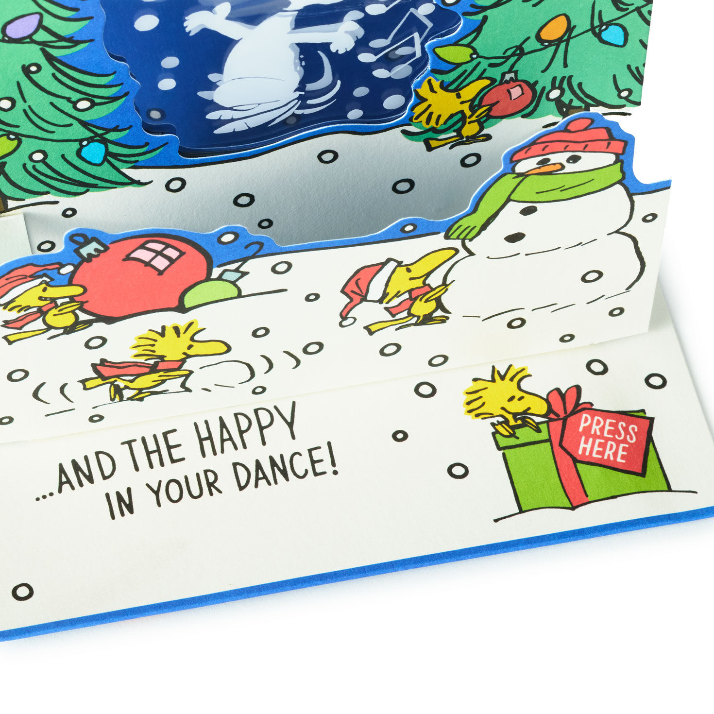 Musical Light-Up Snoopy Tree Farm Christmas Card Sentiment image number 4
