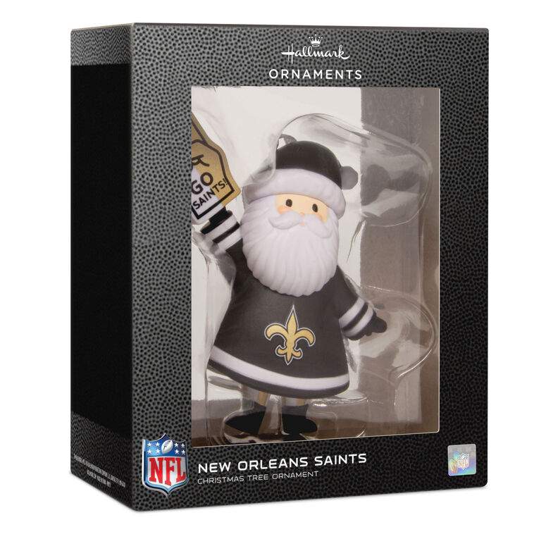 New Orleans Saints Santa Fan Christmas Ornament  image number 7