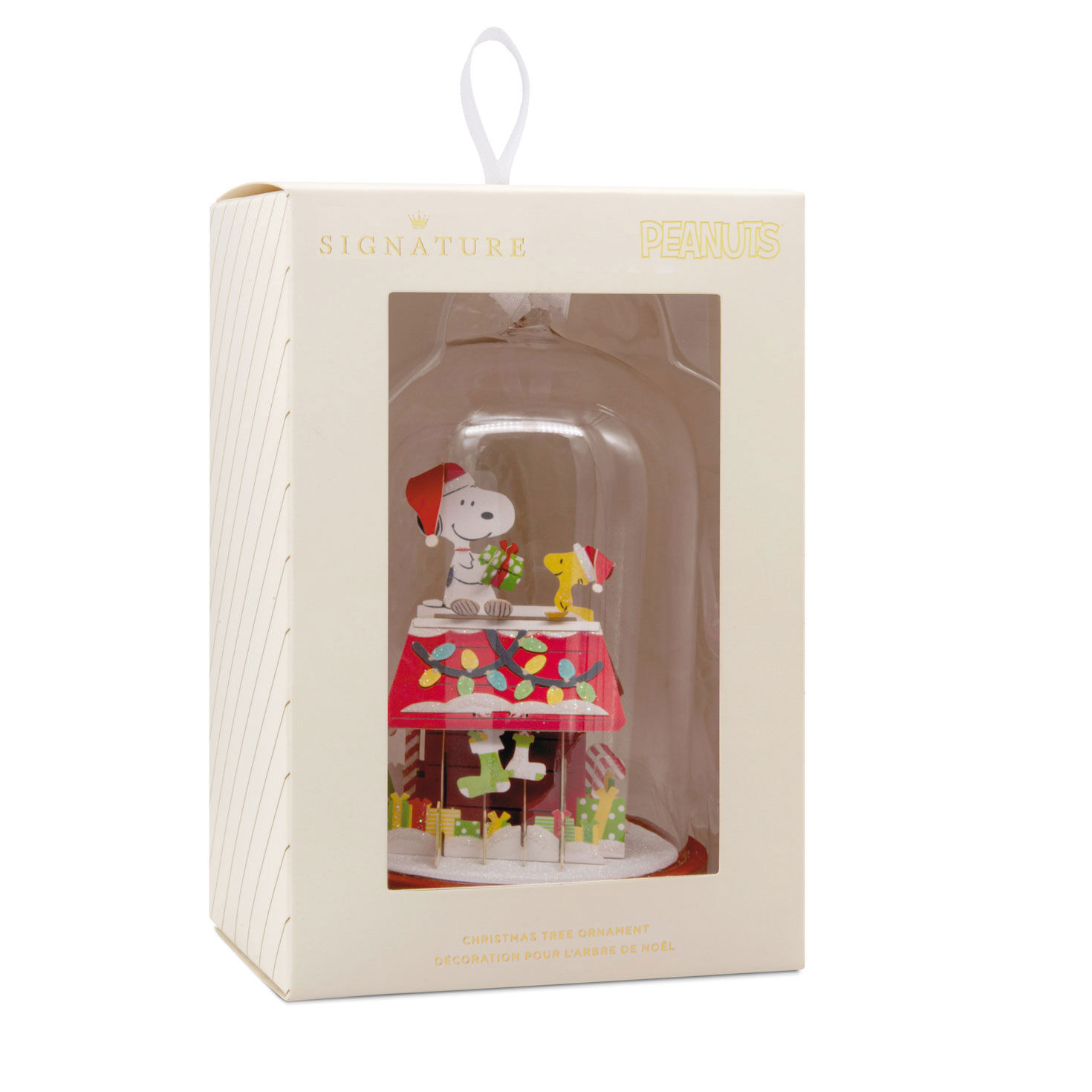 Snoopy's Doghouse Cloche Christmas Ornament package front image number 7