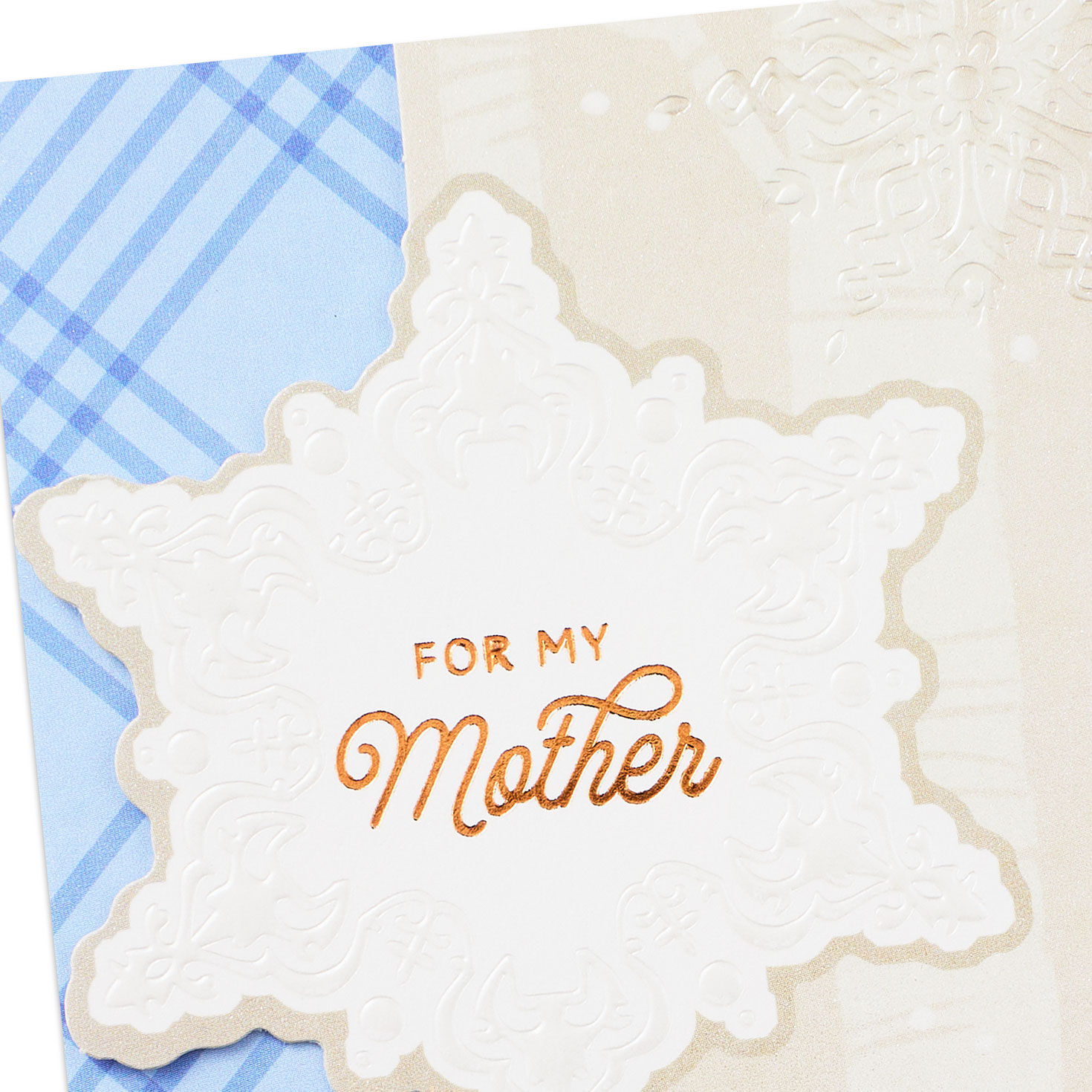 Elegant Snowflakes Mother Christmas Card Card Front Detail image number 5
