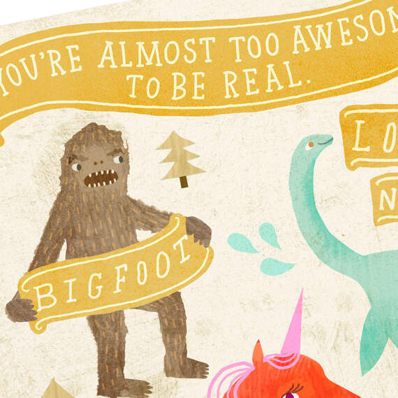You're Almost Too Awesome to Be Real Birthday Card, , large image number 4