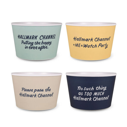 Hallmark Channel Popcorn Bowls, Set of 4, 