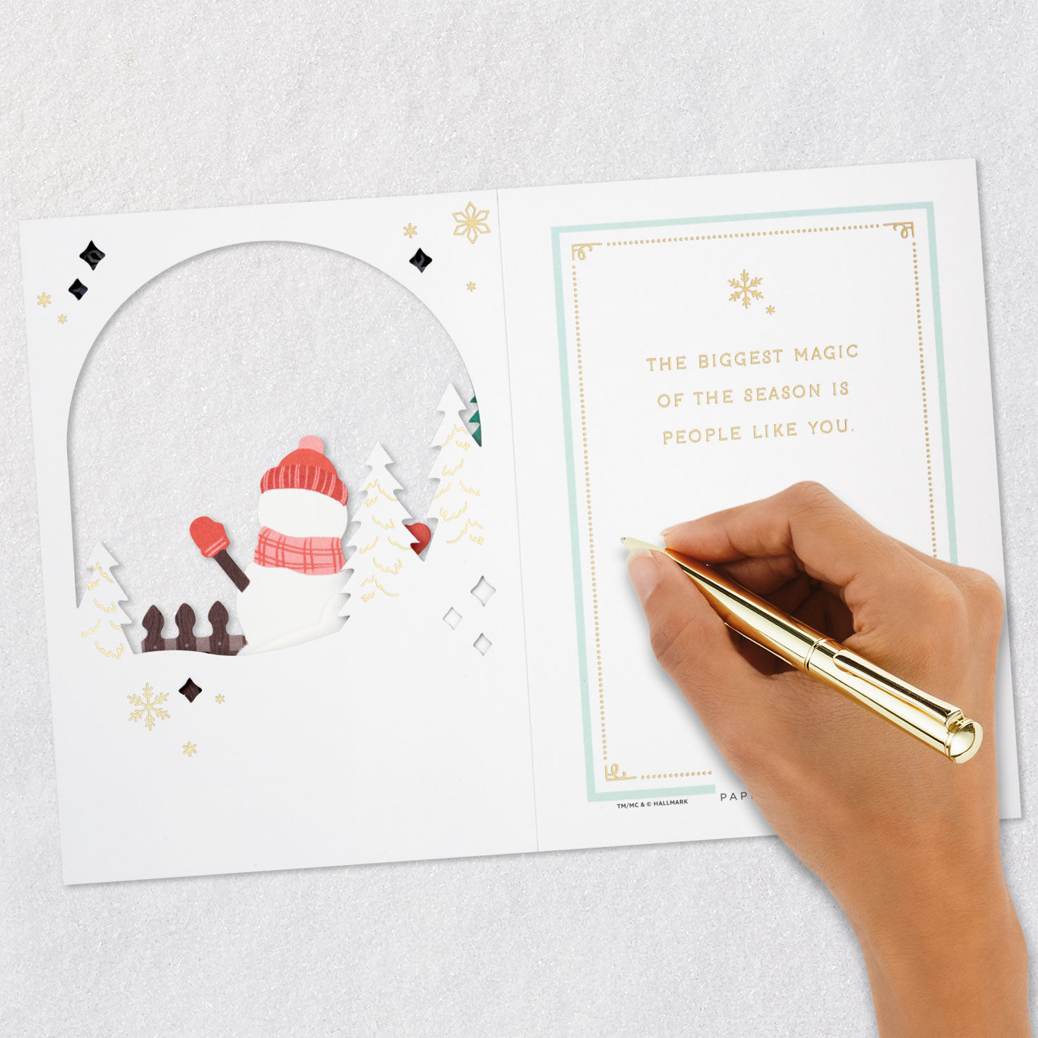 You Make the Season Magic Snowman 3D Pop-Up Christmas Card, , large image number 6