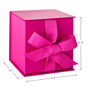 Solid Hot Pink Small Square Gift Box measurement image number 3