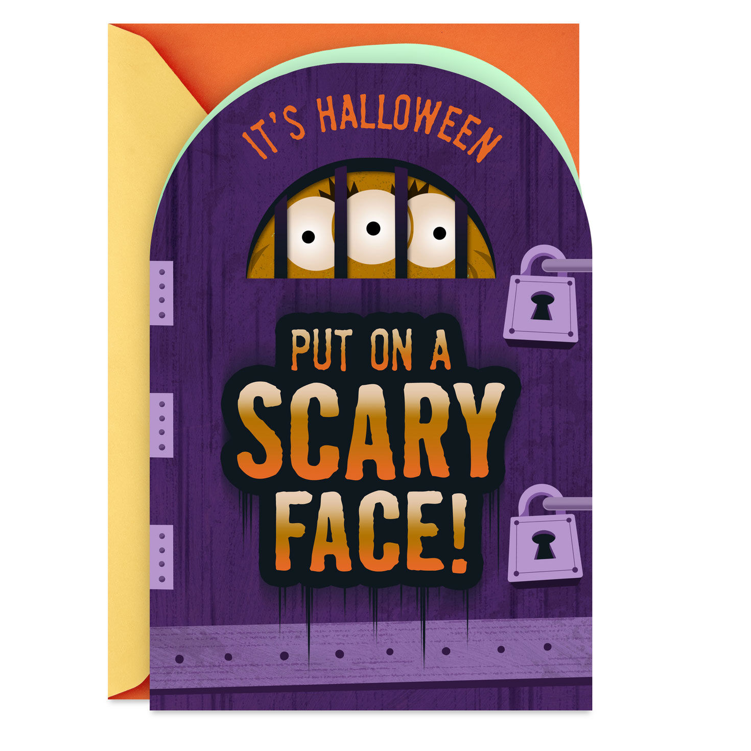 Put on a Scary Face Halloween Card