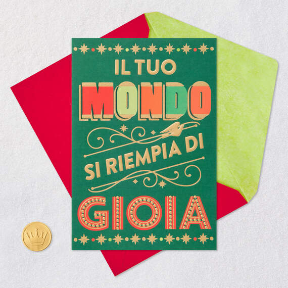 Joy to Your World Italian-Language Christmas Card, , large image number 5
