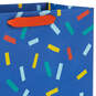 13" Confetti on Blue Large Gift Bag, , large image number 4
