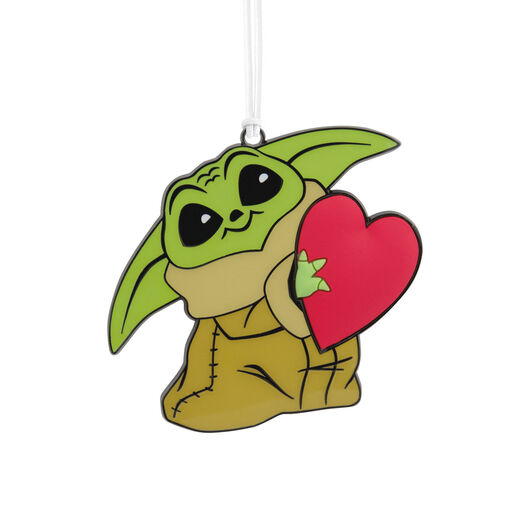 Star Wars: The Mandalorian™ Grogu™ Holding Heart Metal With Dimension Hallmark Ornament, 