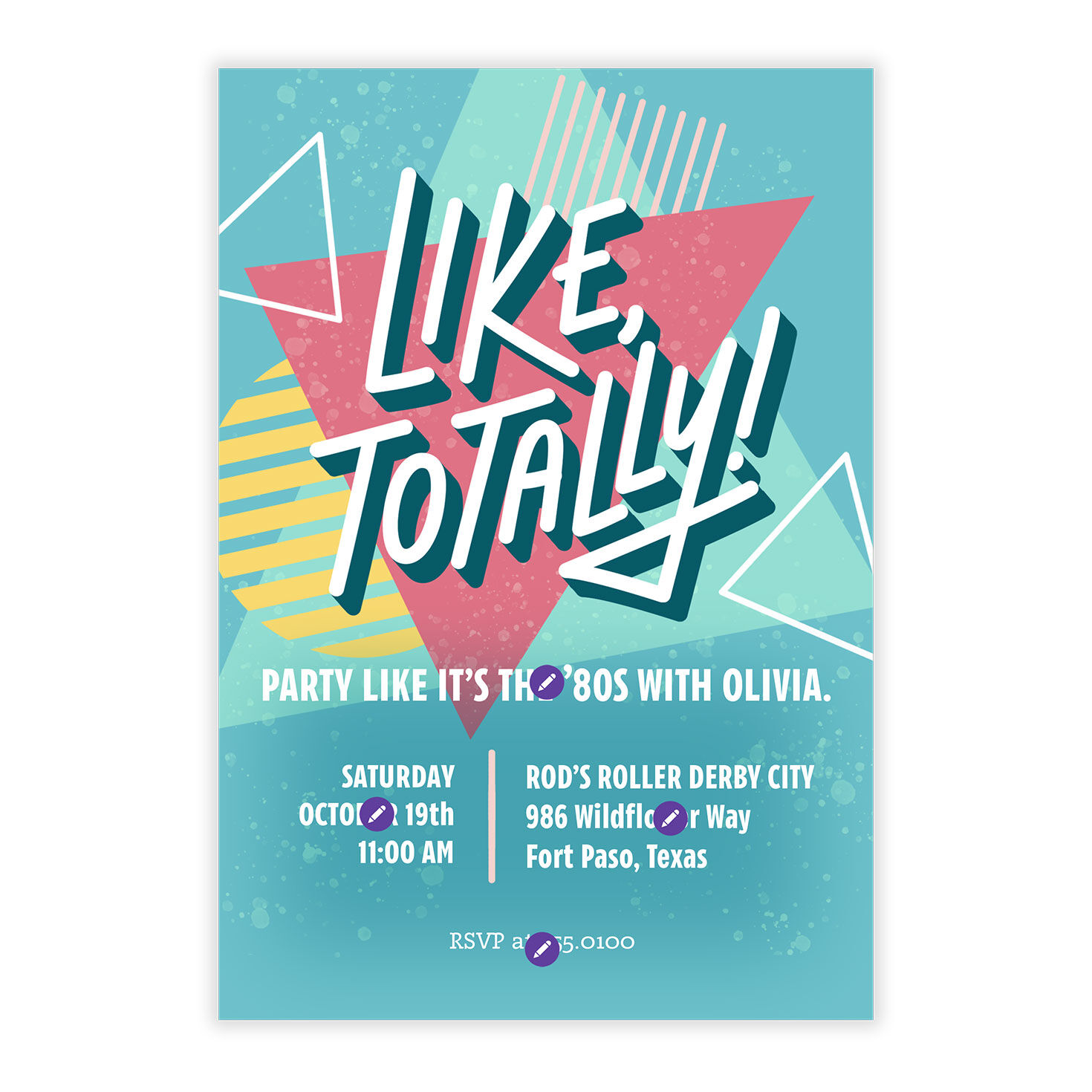Like, Totally Retro Party Invitation, , large image number 5