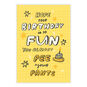 Pee Your Pants Yellow Personalized Birthday Card front image number 2