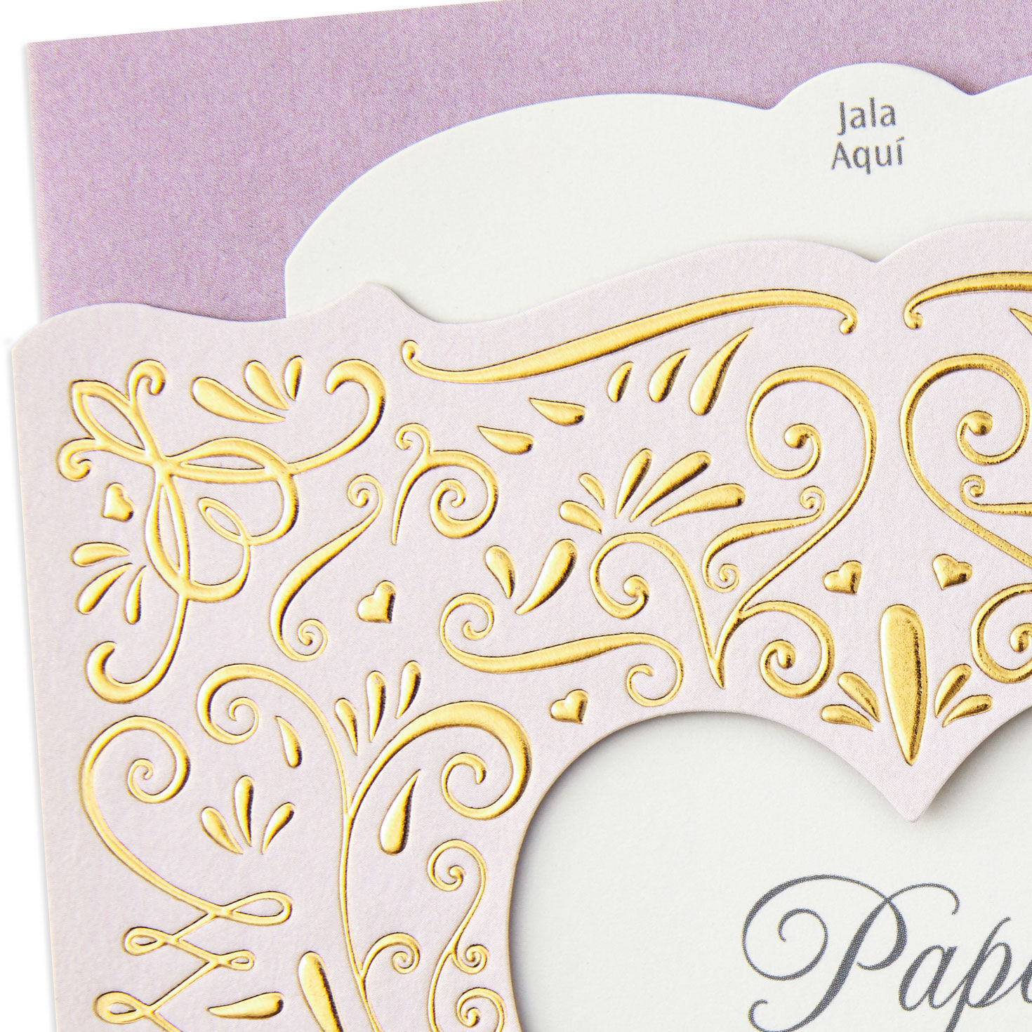 Heart of Our Family Spanish-Language Anniversary Card for Pap&aacute; & Mam&aacute; With Keepsake Sentiment, , large image number 4