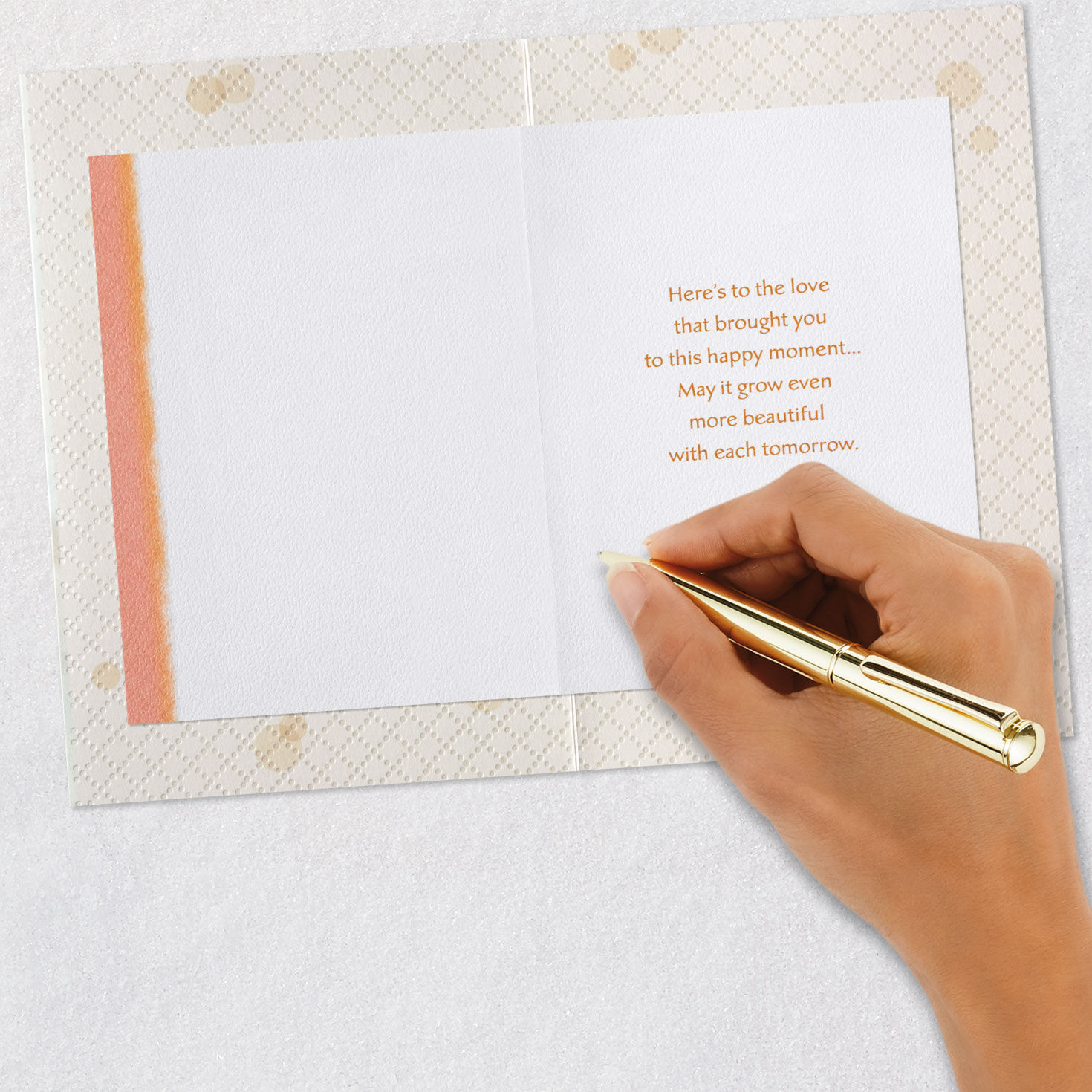 Sparking Rose Wine Wedding Card Signing card image number 6