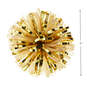 5" Ivory and Gold Metallic Pom-Pom Gift Bow, , large image number 2