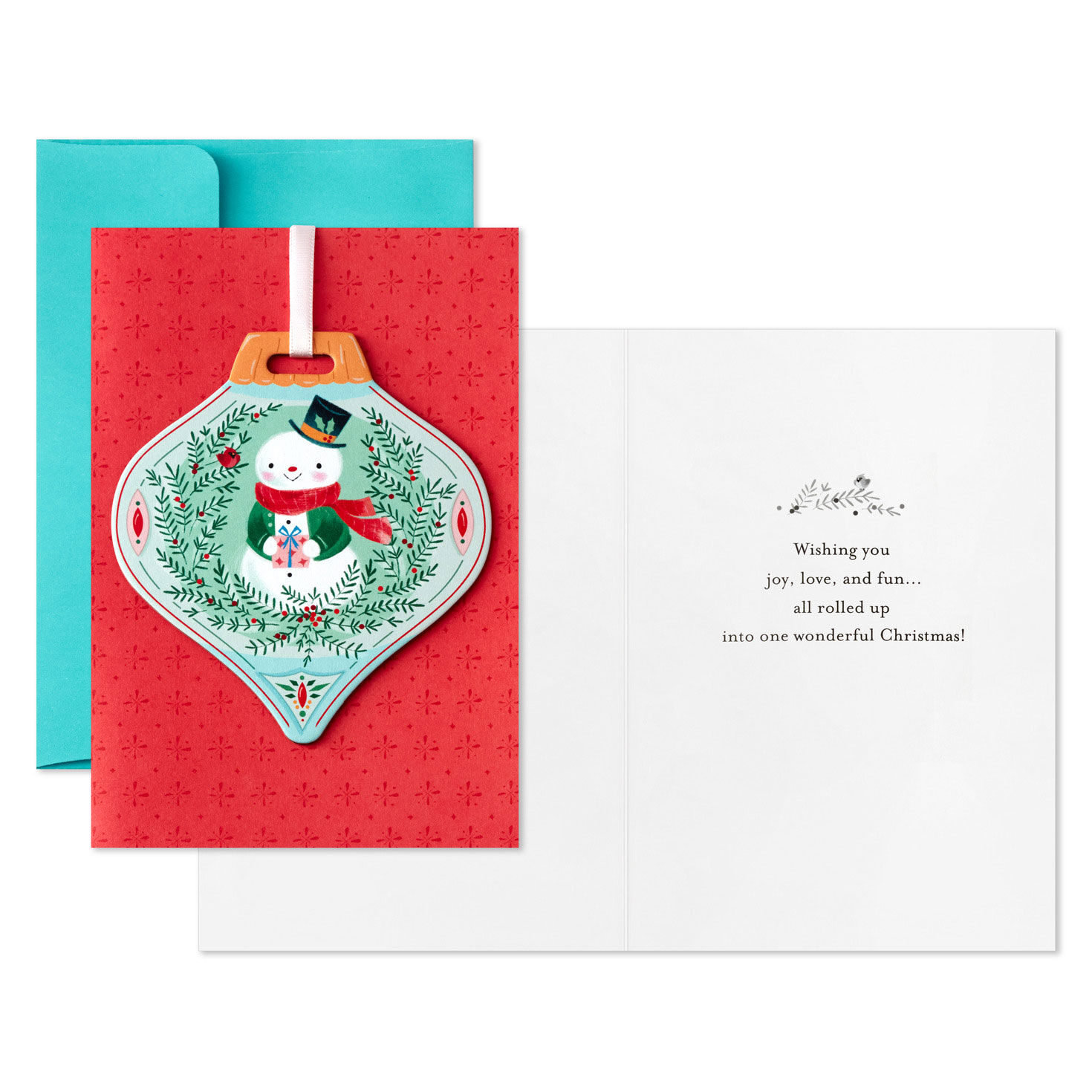 Snowman With Gift Boxed Christmas Cards With Detachable Ornaments, Pack ...