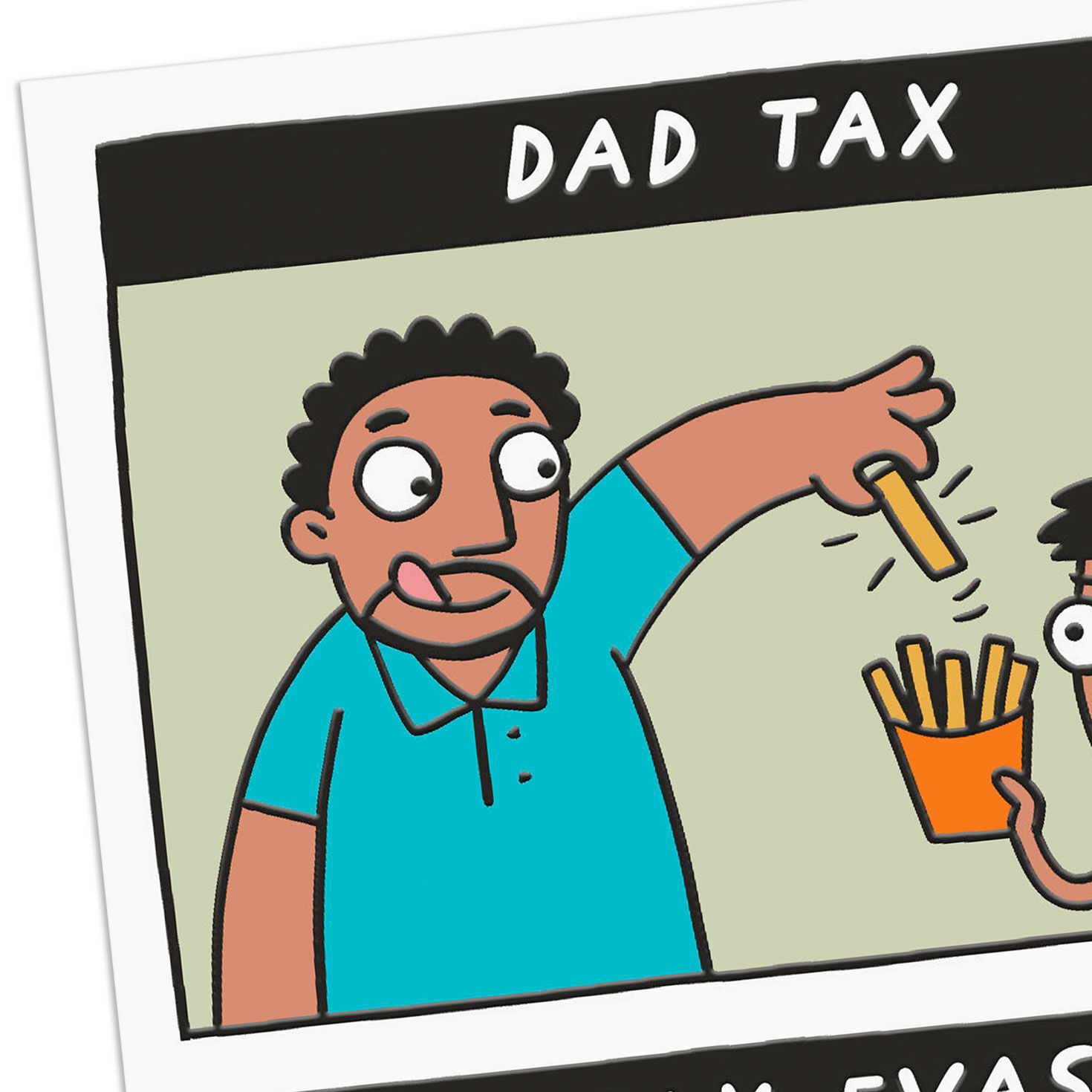 French Fry Cartoon Father's Day Card Card Cover Detail image number 4