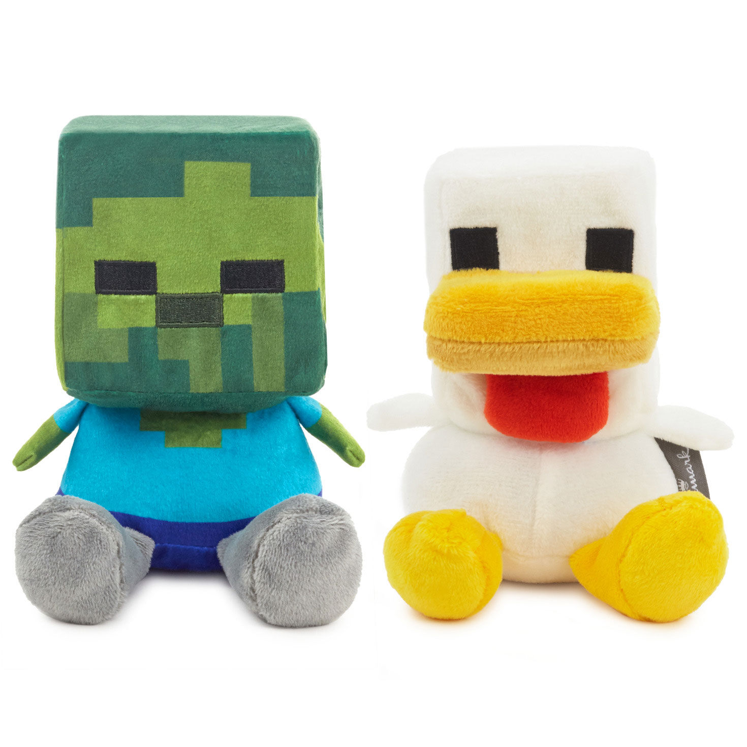 Better Together Minecraft Baby Zombie and Chicken Magnetic Plush Pair, 5.25" H, , large image number 3