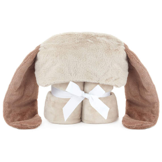 Baby Bunny Hooded Blanket With Pockets, , large image number 1