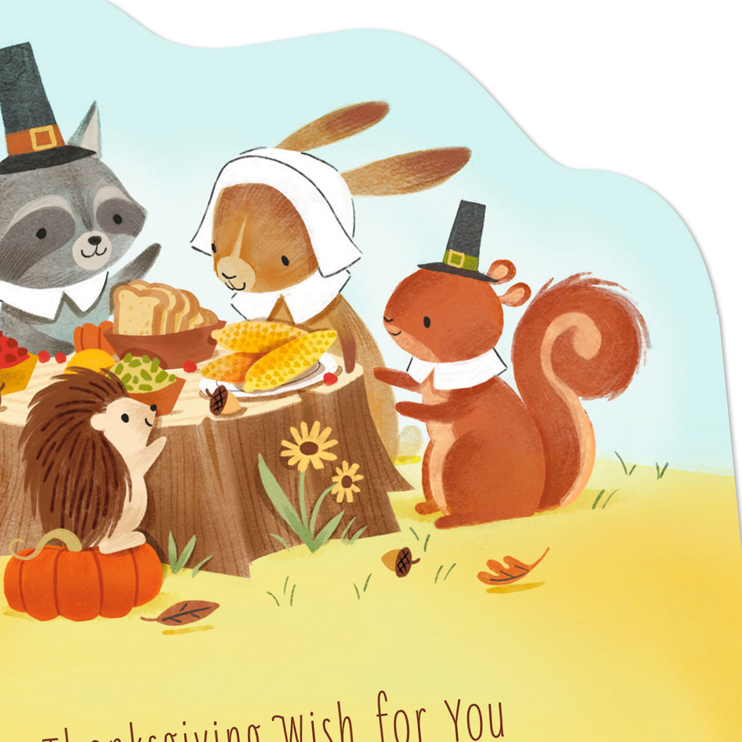 Woodland Critters Feast Thanksgiving Card  image number 4