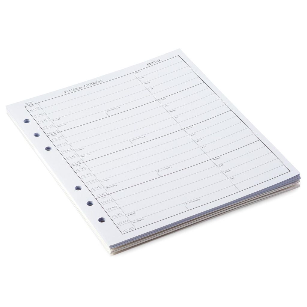 address book refill pages address books hallmark