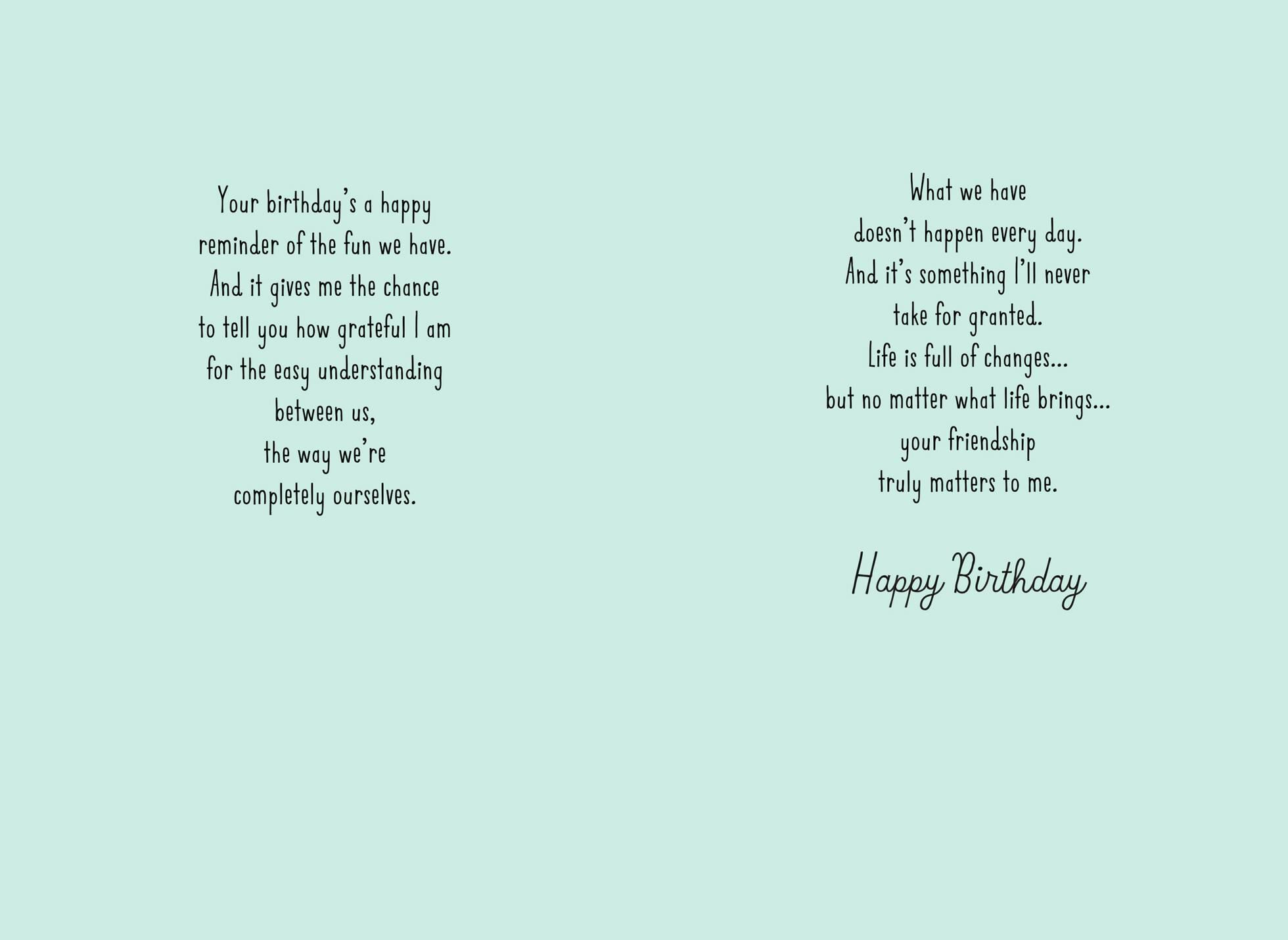Two Lattes Heart Birthday Card for Friend