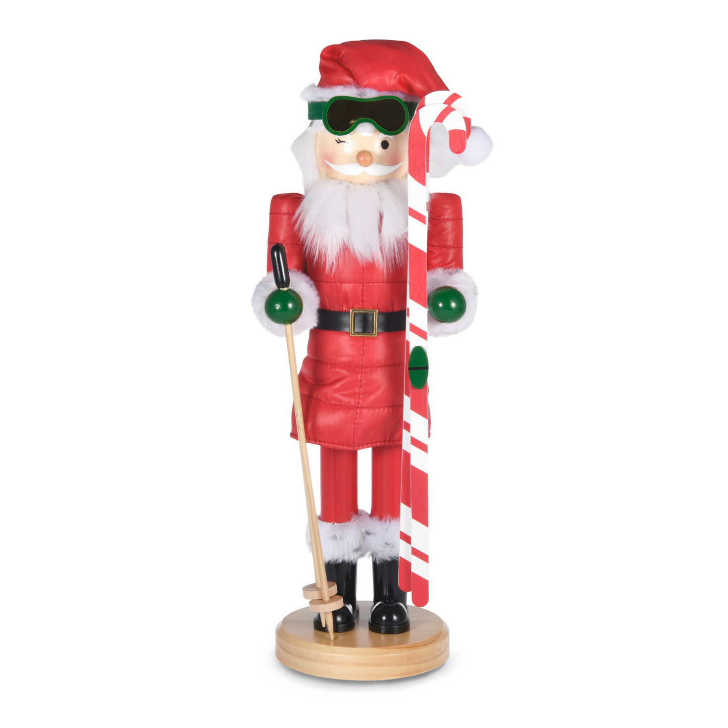 Skiing Santa Nutcracker Figurine, 14"
