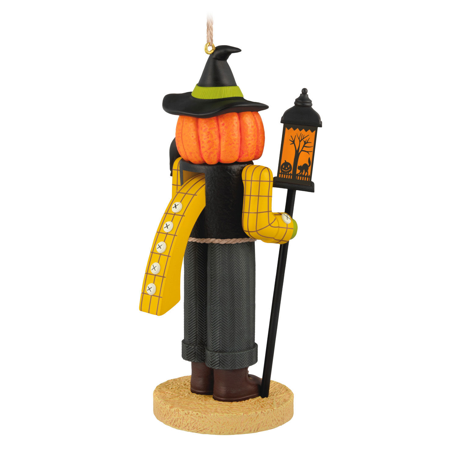 Halloween Scarecrow Nutcracker Keepsake Ornament Back image number 4