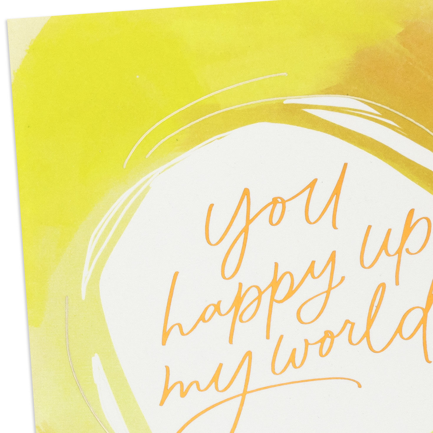 Sunny Yellow Abstract Birthday Card Card Front Detail image number 4