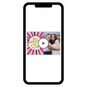 Personalized Bright Rays and Hearts Love Photo Card  image number 1