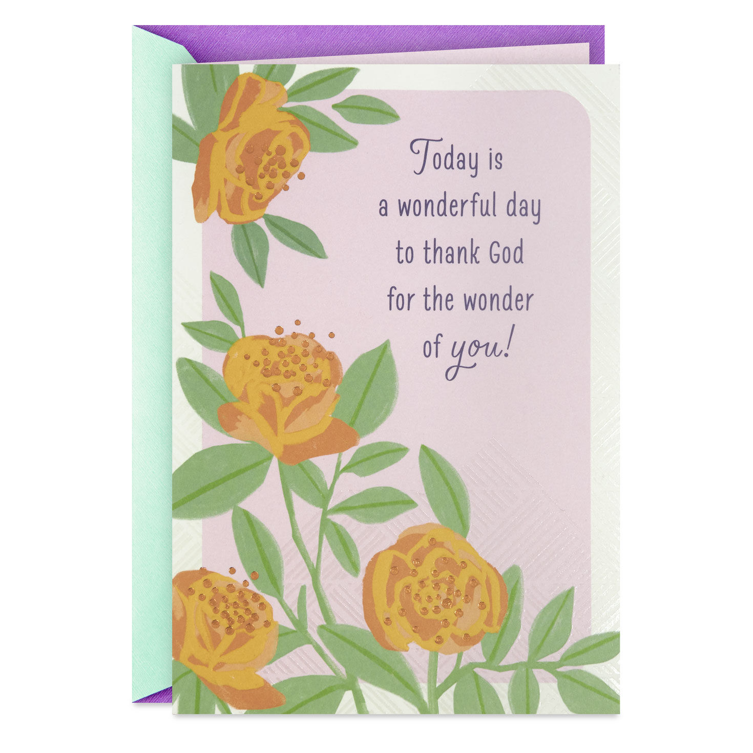 A Wonderful Day to Thank God Religious Birthday Card