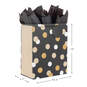 13" Dots on Black Large Gift Bag With Tissue Paper, , large image number 3